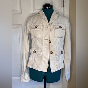 GAP Women's Cream Denim Jacket